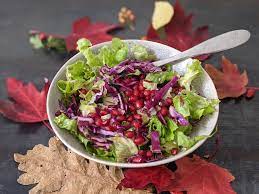 Recette Salade verte au chou rouge, oignon et grenade | Potager City